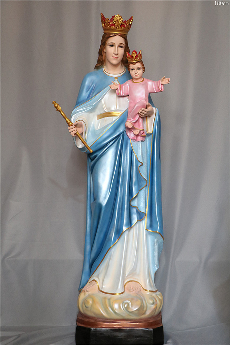 进教之佑圣母玛利亚像塑像宗教天主教创意圣物耶稣摆件树脂工艺品