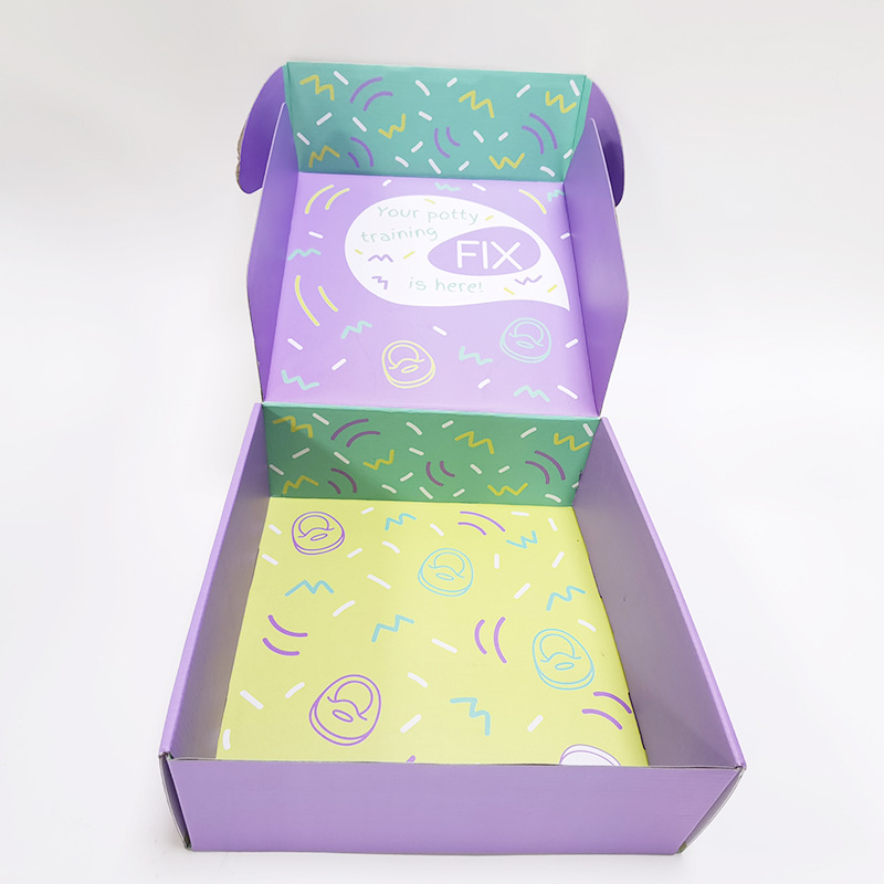 彩印包装盒厂 b坑e坑瓦楞纸 彩盒两面印刷飞机盒化妆品纸盒