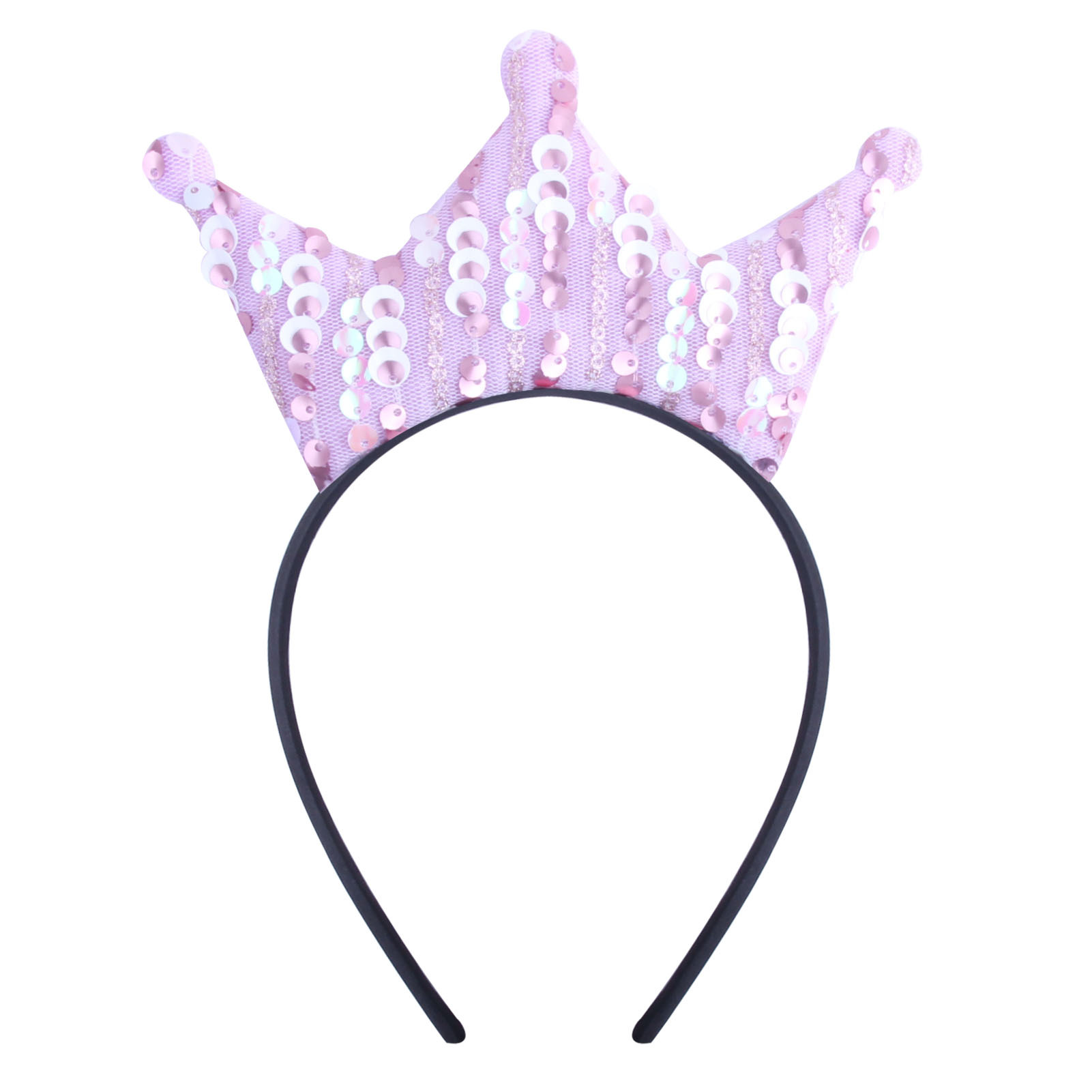 Xinqi Cross-Border Amazon Headband Wholesale Children's Crown Birthday Cartoon Cute Sequin Fabric Accessory Headband