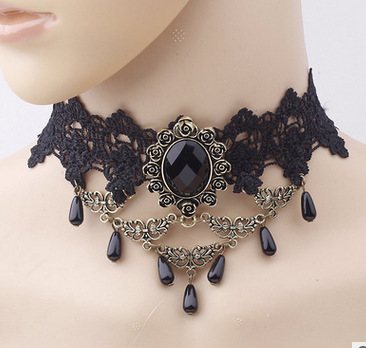 Hot Sale at Aliexpress Lace Ornament Big Brand Best Seller in Europe and America Lace Necklace All-Match Necklace