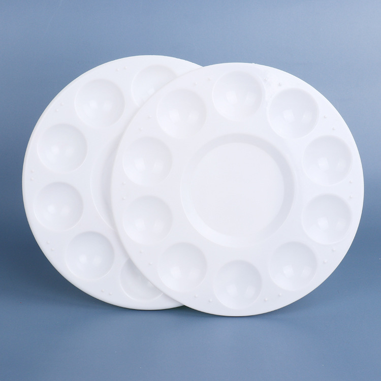 圆形调色盘 塑料调色碟多功能调色盘 丙烯水粉颜料调色盘厂家直销