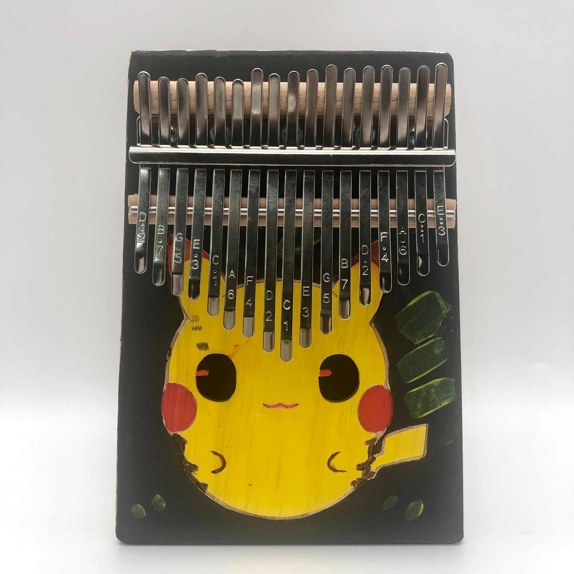 diy拇指琴kalimba卡林巴17音组装儿童木质彩绘手指钢琴 亲子教育