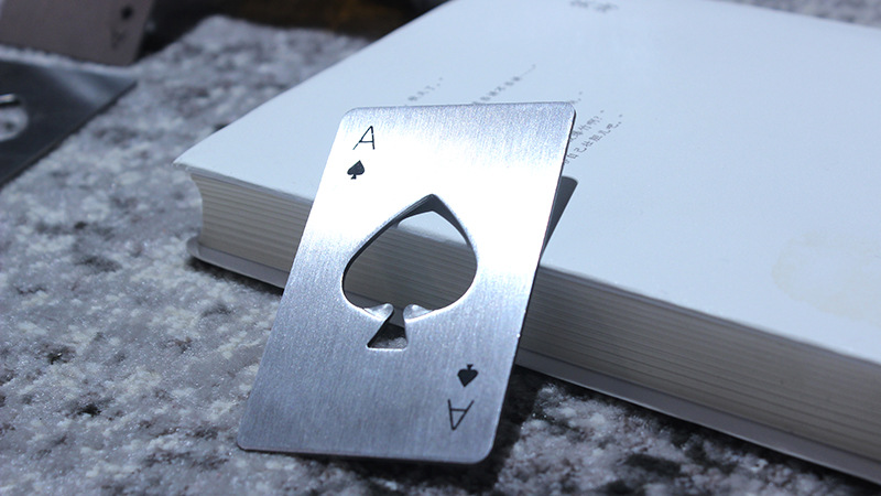 创意扑克牌形开瓶器黑桃a起瓶器啤酒起子卡式不锈钢家居工具