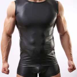 成人性感情趣内裤内衣/manstore男士紧身背心/仿皮/同志gay肌肉男