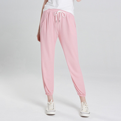 2020夏季新款女士防蚊裤宽松休闲百搭哈伦裤家居清凉薄款灯笼裤子