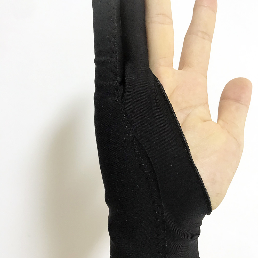 Double-Layer Anti-Touch Capacitive Stylus Thick Spandex Two-Finger Gloves Flat Digital Panel Anti-Fouling Anti-Sweat Drawing Sketch