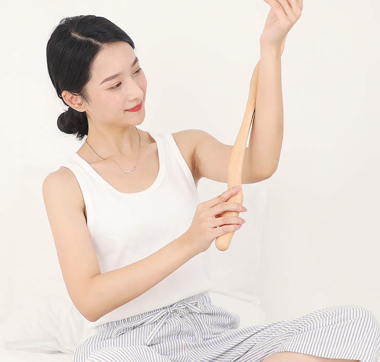 擀筋榉木刮痧棒按摩实木全身通用背部经络美容院专用养生棍赶筋棒