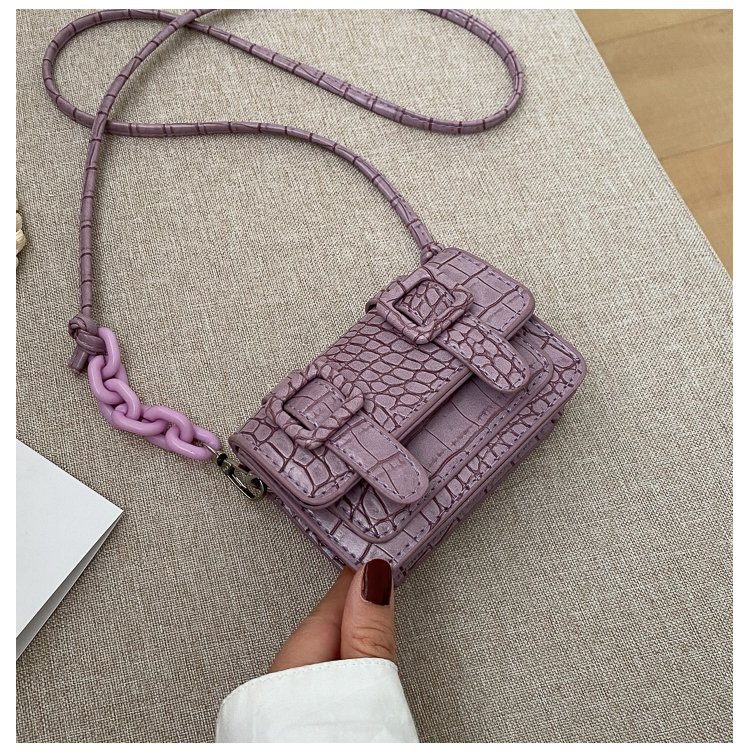 今年流行包包女2020年斜挎单肩小包洋气泰国鳄鱼纹剑桥包mini女包