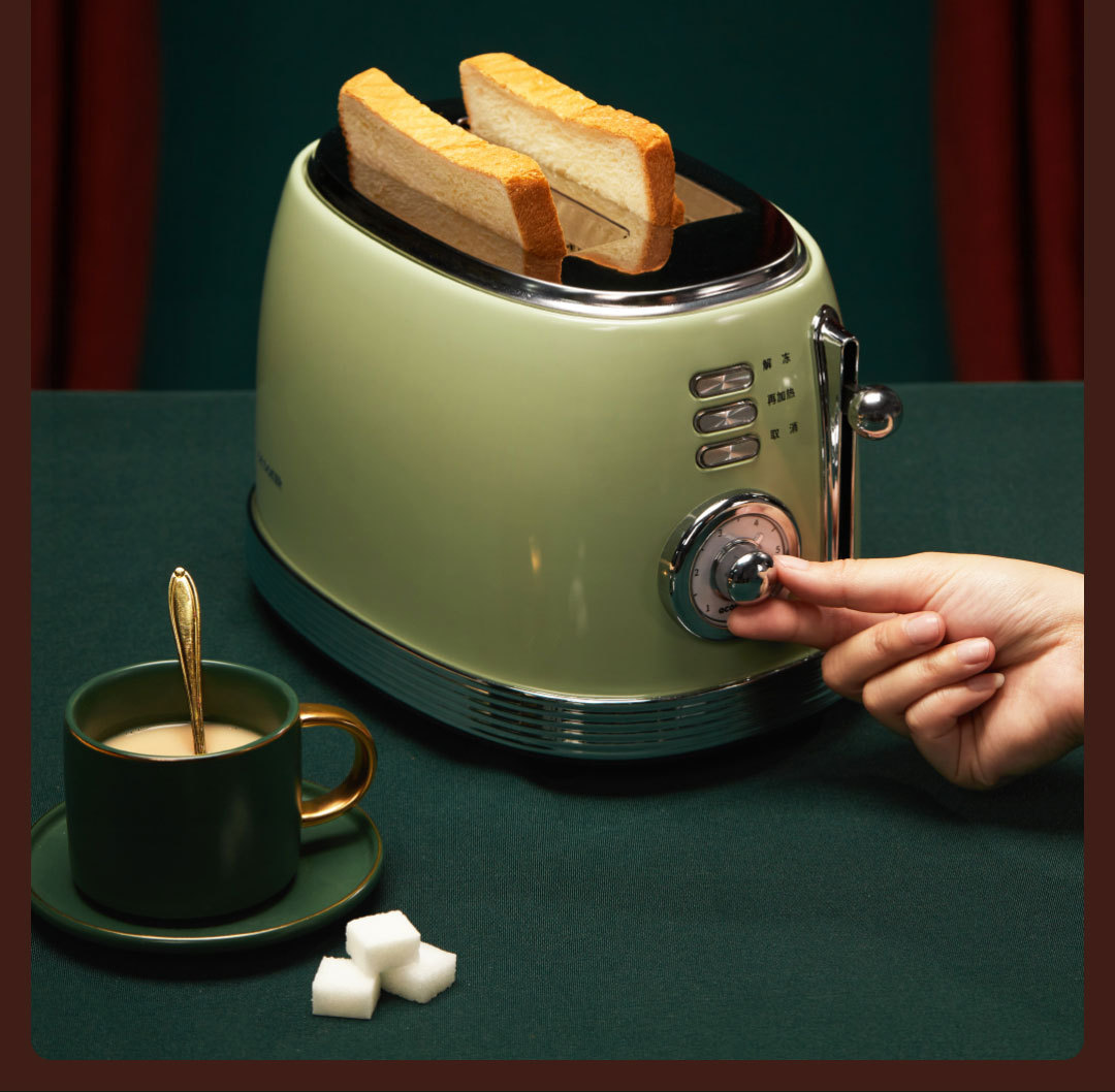 小米生态链 圈厨复古多士炉 家用面包烘烤机吐司机三明治机早餐机