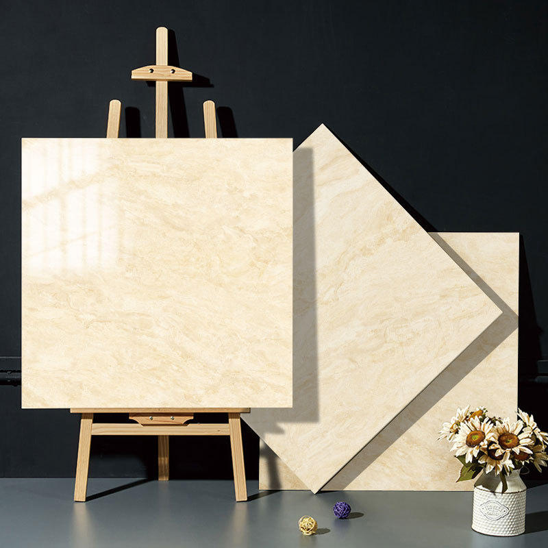 米黄色暖米色通体大理石瓷砖客厅餐厅地砖800x800亮光耐磨防滑砖