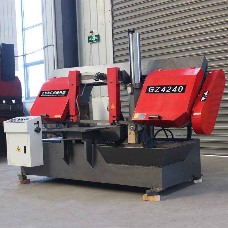 山东创亿机械锯床型号齐全4240锯床锯切直径400mm液压半自动现货