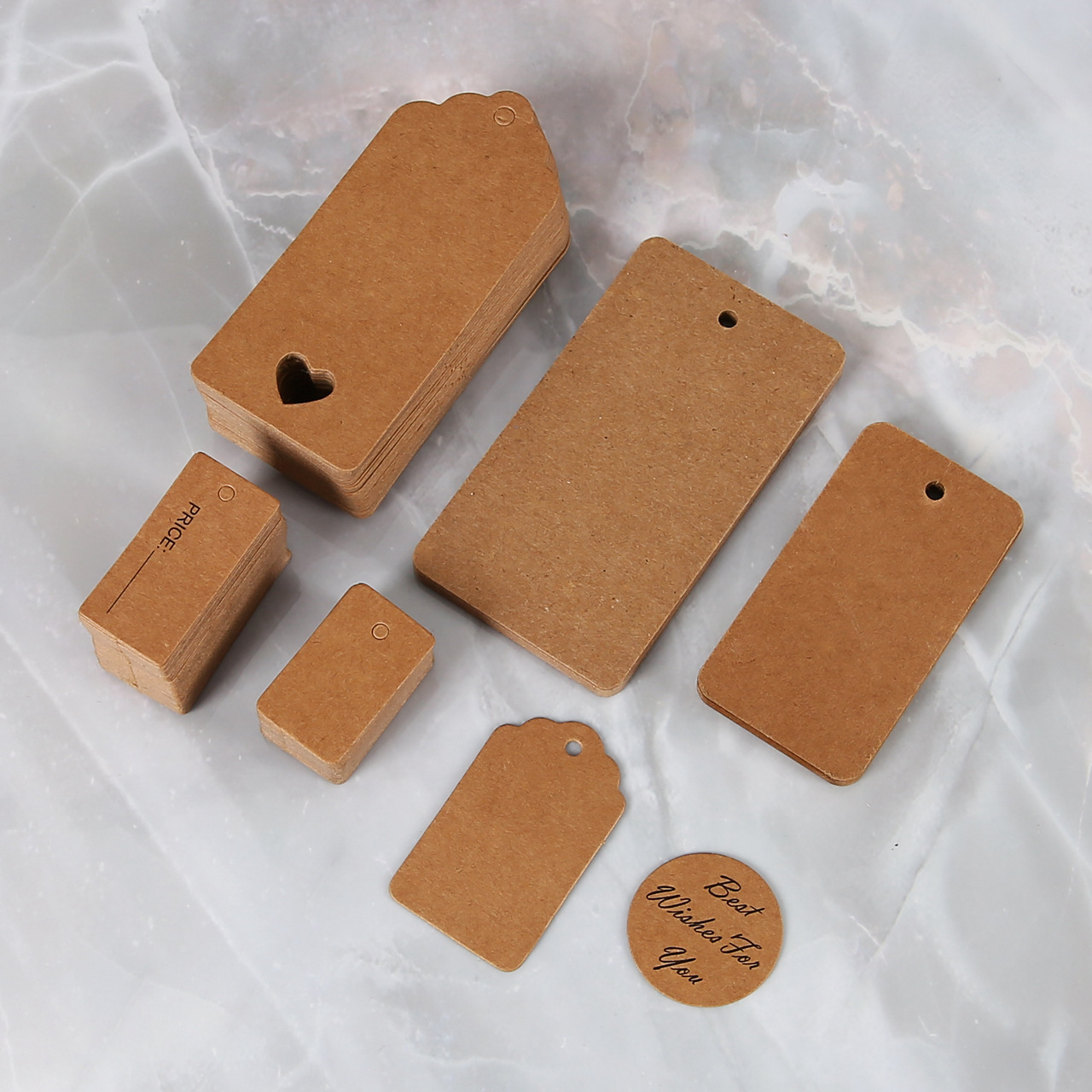 牛皮纸服装袜裤品牌迷你吊卡厂家定制 支持彩印logo图案专属文字