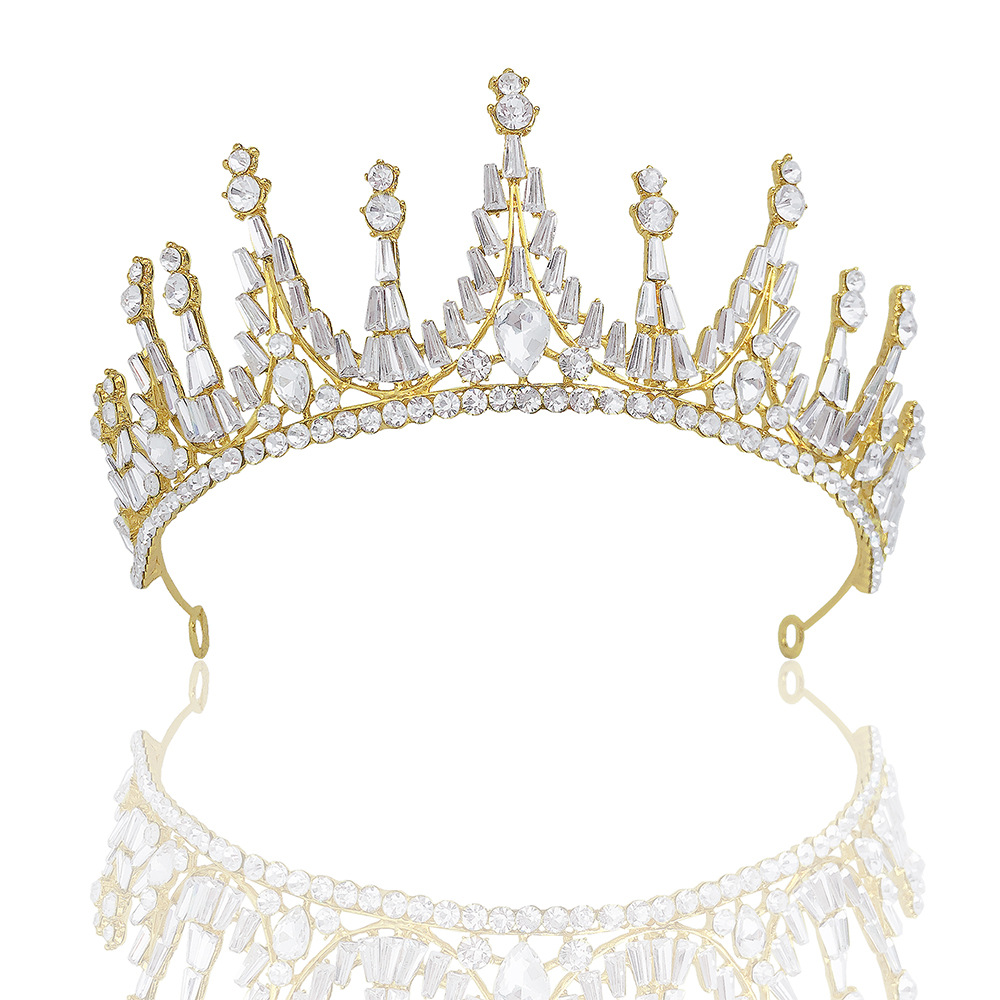 新款皇冠女生日超仙新娘头饰巴洛克韩式婚纱王冠女简约大气公主