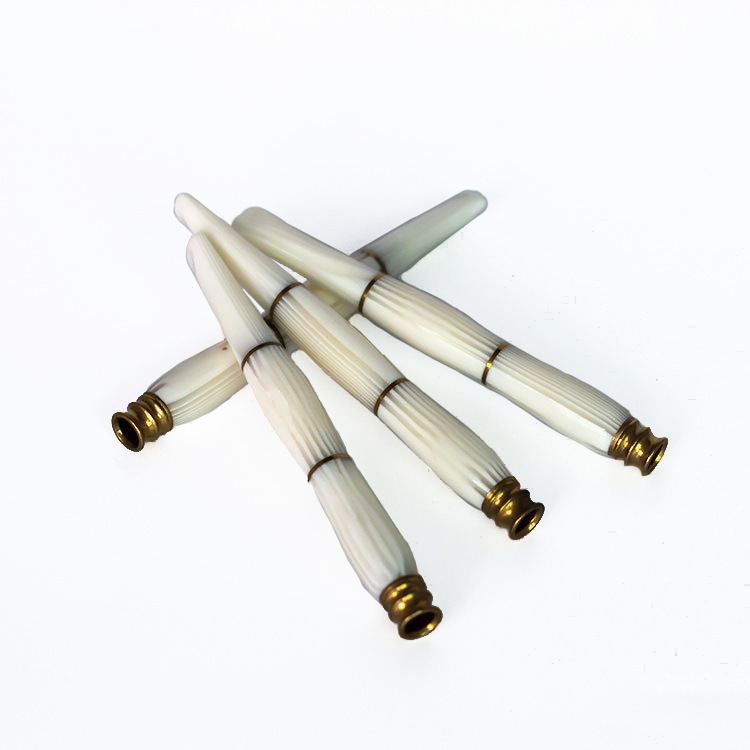 厂家批发树脂烟嘴仿牛角三节连体过滤烟嘴可拆卸可清洗直杆烟嘴