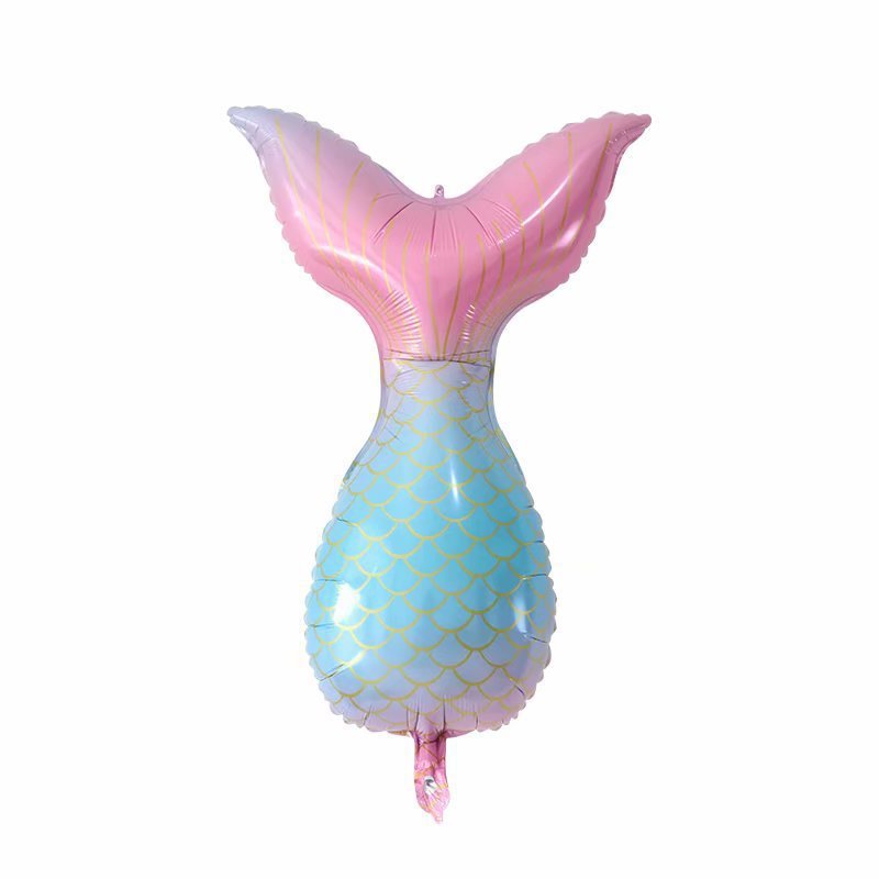 新款跨境美人鱼主题生日派对铝膜气球套装 房间布置装饰气球用品