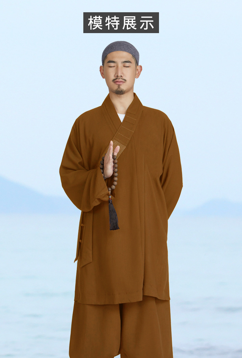弘通僧服罗汉褂日本麻僧衣大褂四季款出家人和尚服装舒适男女僧袍