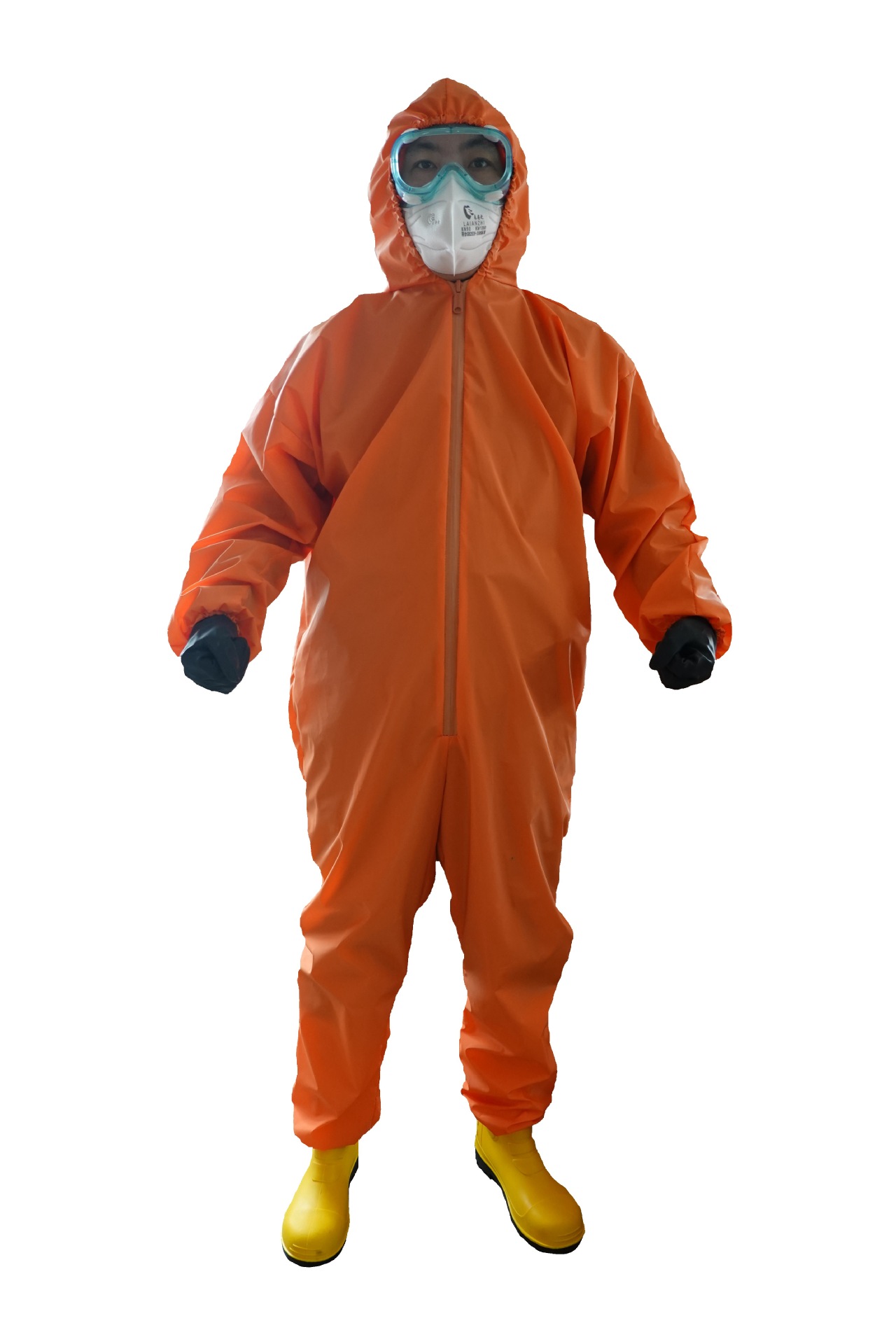 厂家直销轻型连体防化服 重复使用简易橘色防护服批发现货