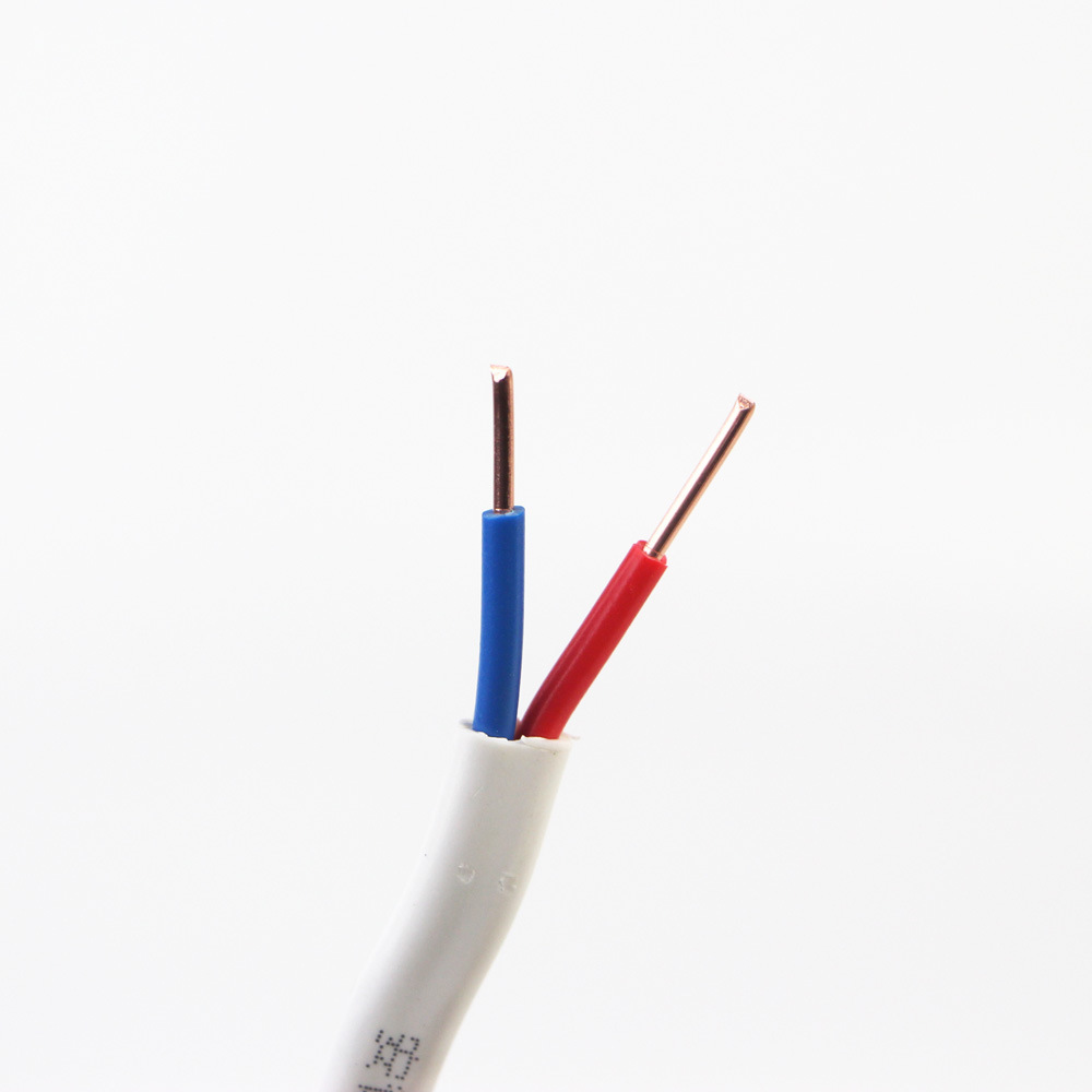 厂家定制白色护套扁平铜芯家装电线2芯电线电缆现货供应可定制