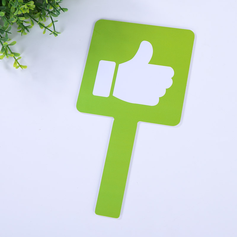 塑料点赞手型卡片制作 定做uv条可爱塑料卡片印刷