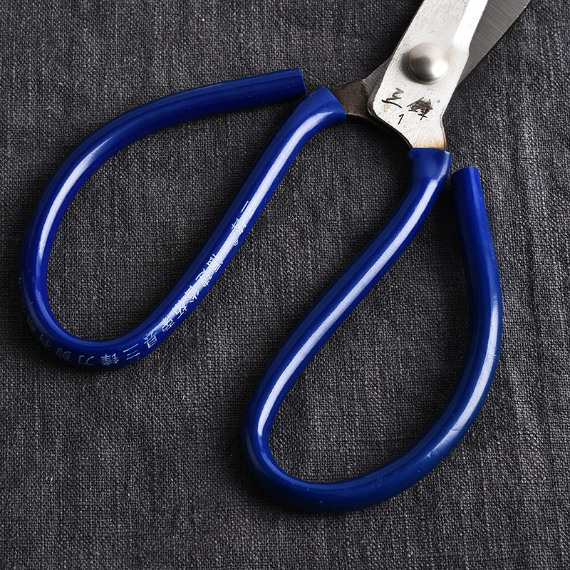 Civil Kitchen Scissors Manganese Steel Blackhead Civil Casing Scissors Industrial Trimming Cloth Paper Cut Household Handwork Scissors Wholesale