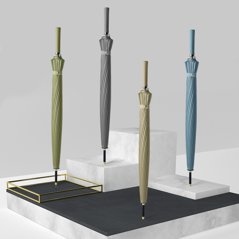 男士24骨长柄雨伞大号双人加固超大抗风暴三人配色直柄防风商务男