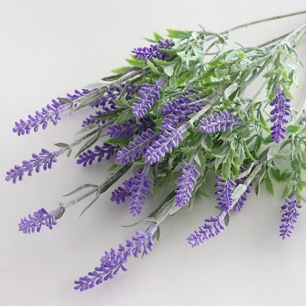 厂家直销仿真7头薰衣草水草植物人造绿装饰室内绿植美人松假花-阿里巴
