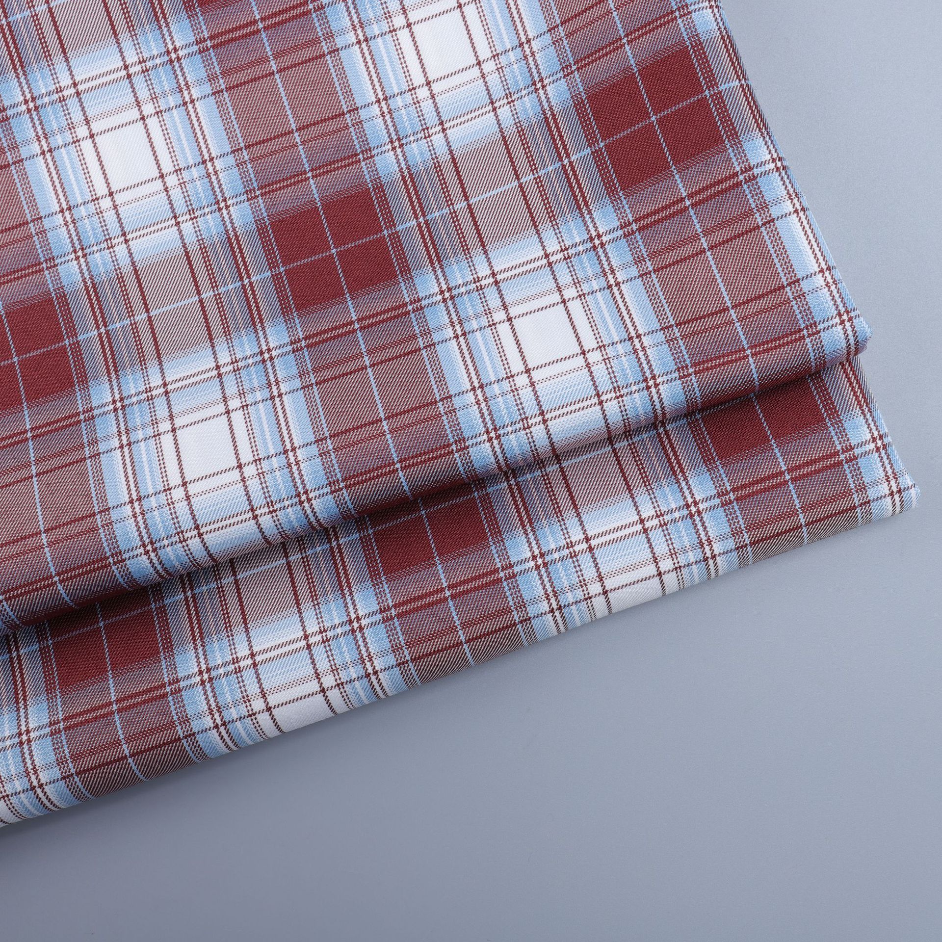 金鱼姬 全涤色织斜纹格子布jk百褶短裙箱包鞋帽连衣包裙装饰面料