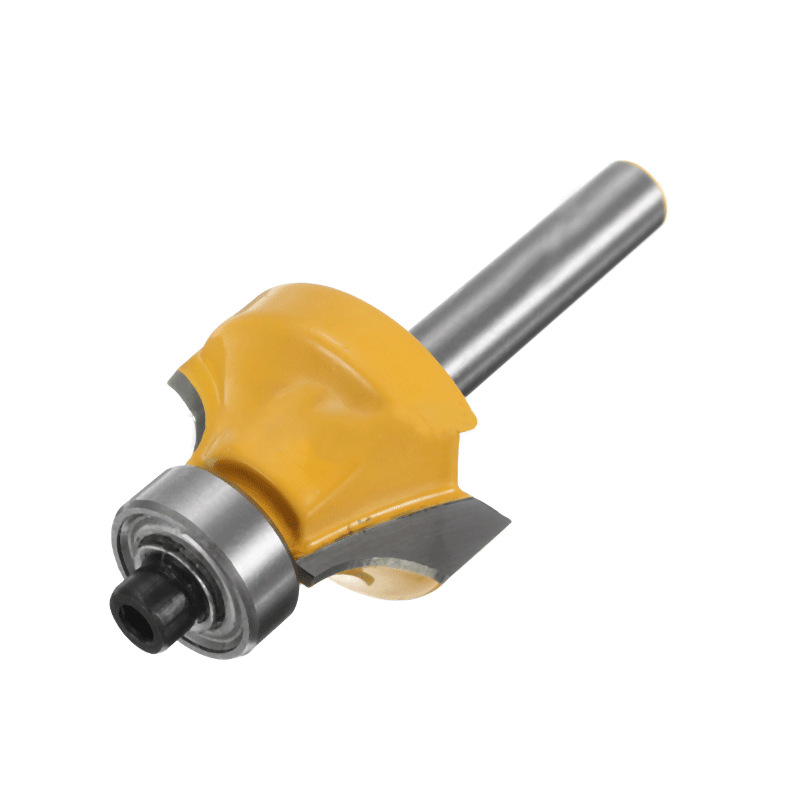 4件套 1/4柄 圆角刀圆角刀高档合金圆角刀修边机刀头 1/4*1/4黄色