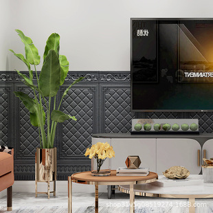 护墙板3d立体卧室墙裙壁纸防水撞墙贴纸墙面装饰墙纸贴墙一件代发