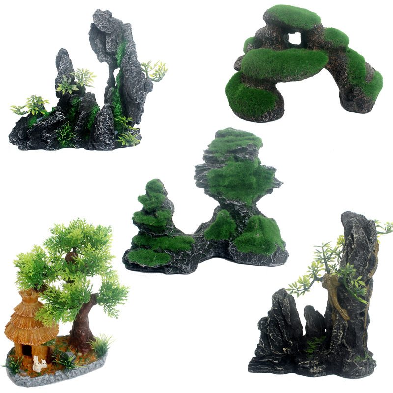 鱼缸装饰水族箱造景背景仿真青苔珊瑚礁珊瑚摆件仿海底石仿真假山