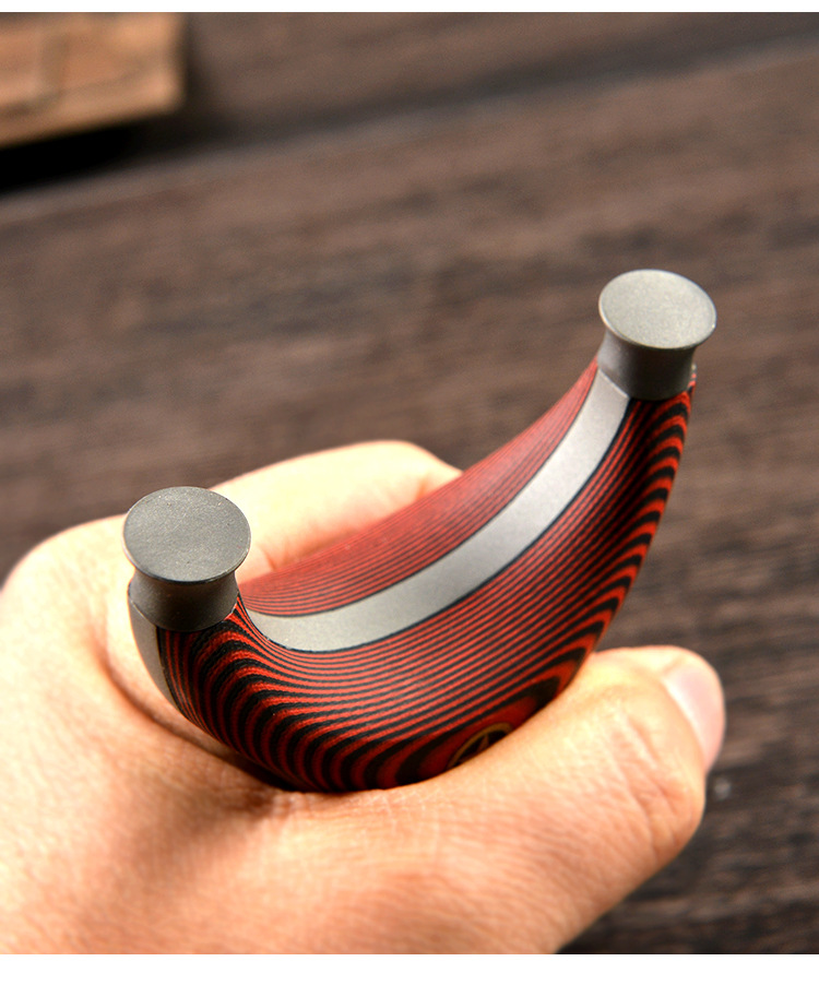 飞虎g10弹弓扁皮圆头五星可卸弓头钛钢弓胚钛合金撑头架子弹弓器