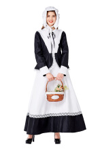 新款万圣节法国中世纪贵妇田园装coaplay农庄女佣朝圣者聚会服装