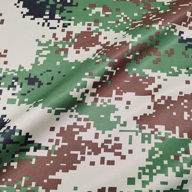迷彩布料07陆军现货分散印花手感柔软品质好斜纹柔美呢军训服面料