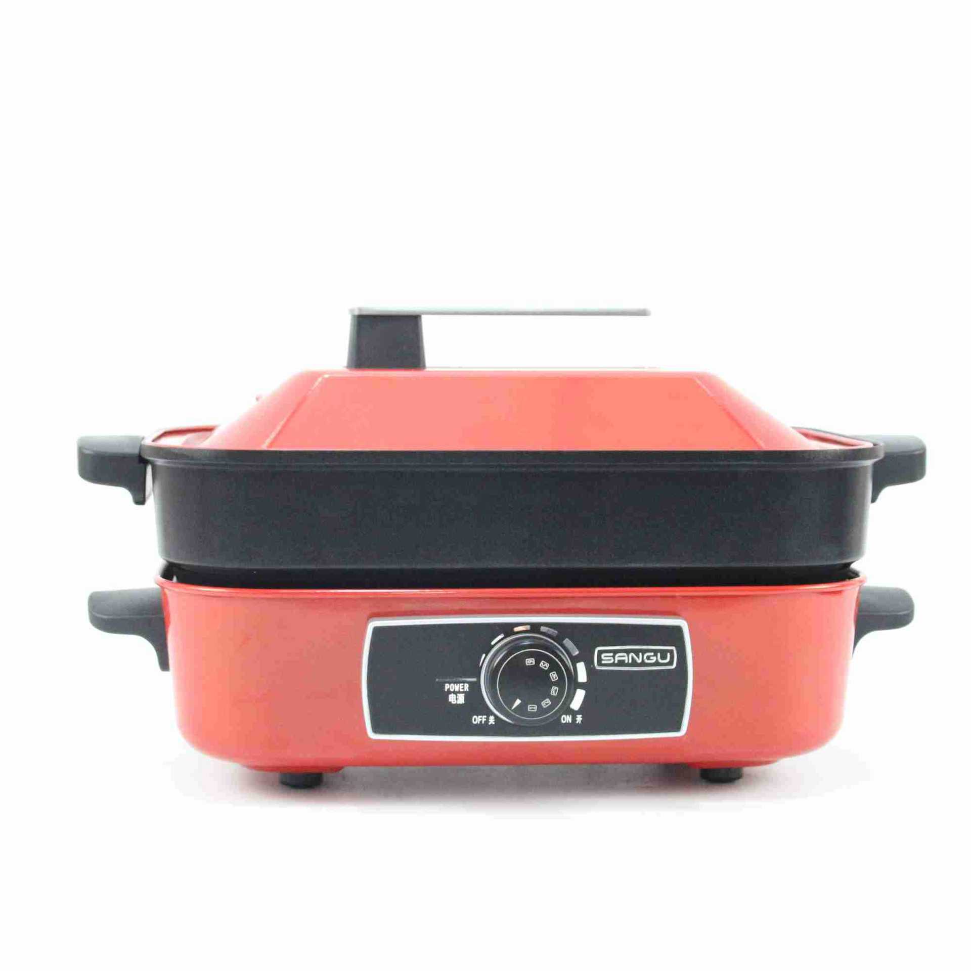 多功能料理锅煎烤煮一体电烤锅蛋仔早餐机礼品定制网红锅一件代发