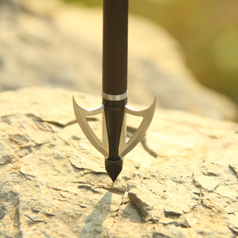 跨境批发户外射箭猎箭头金属箭头 狼牙仿古箭头 弓箭器材配件厂家