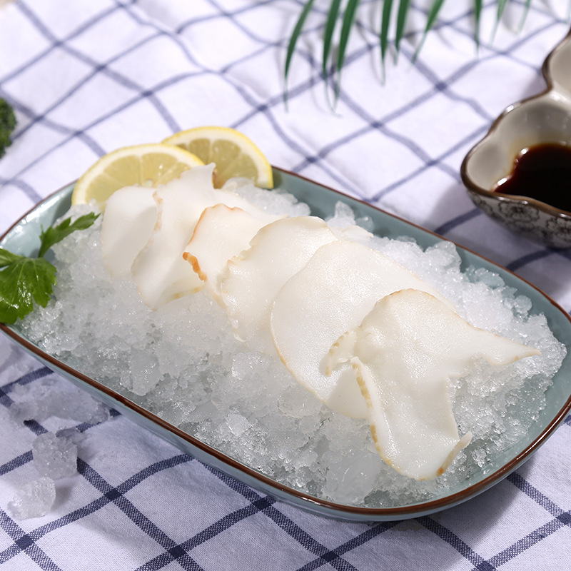 海鲜水产 贝类海螺片500g装 餐饮酒店宴席冷冻食材 厂家现货批发