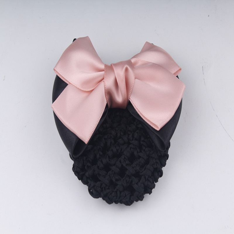 职业头花发饰韩版发网兜蝴蝶结酒店银行移动空姐发卡工作发夹