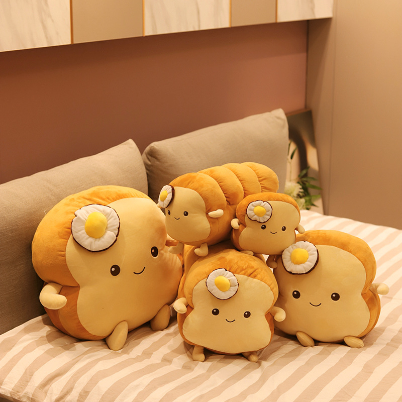 cartoon simulation toast bread long pillow plush toy stall wholesale grab machine doll doll cross-border foreign trade
