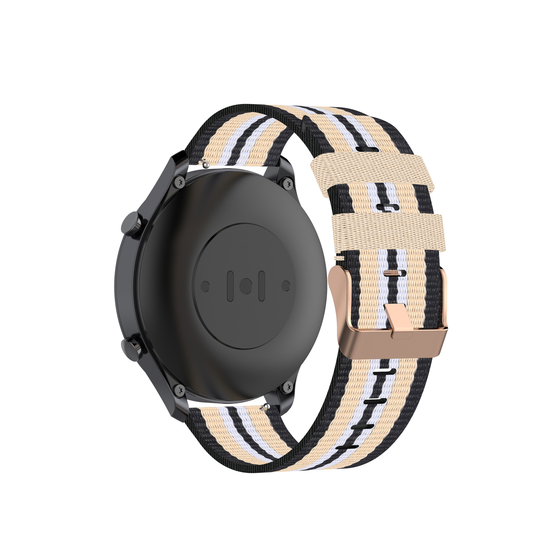 适用于小米手表color2 sport三珠金属表带磁吸米兰表带尼龙表带