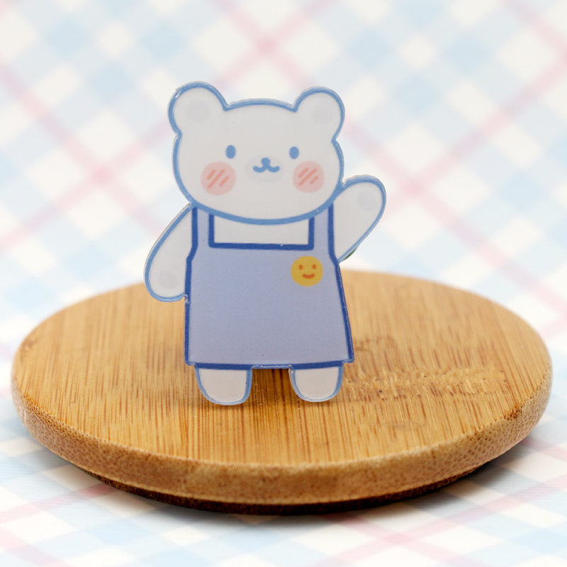 Cartoon Cute Brooch Acrylic Paster Cute Rabbit Badge Bag Packaging Accessories Pendant Plastic Pin Buckle