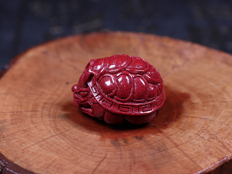 天然朱砂紫金砂帝王砂小龙龟吊坠背云散珠佛头手链配件