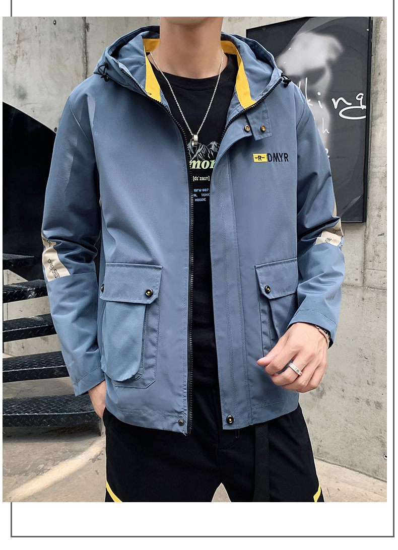 男士外套韩版潮流百搭休闲工装夹克男潮新港风休闲男装2020秋款
