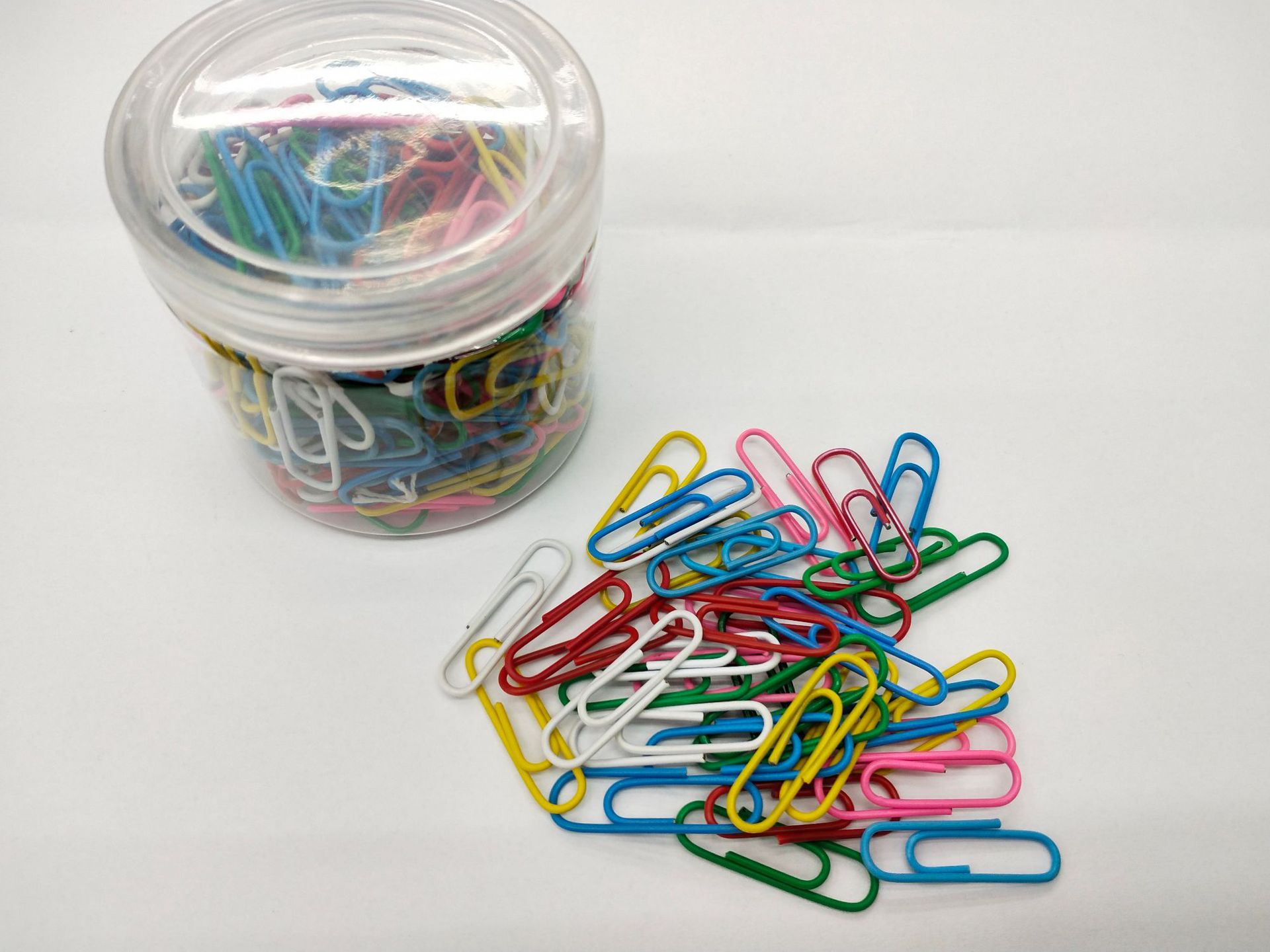 回形针办公曲别针回行型针装订文具镀镍加厚彩色回形针28mm