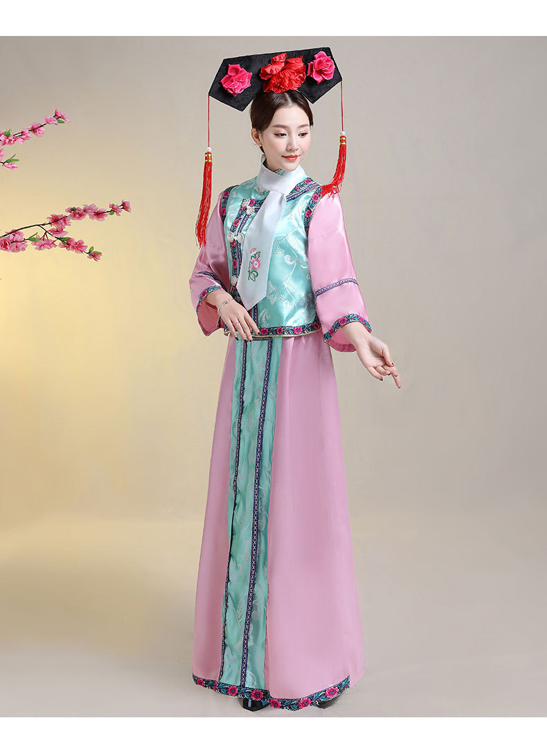古装环珠格格服装满族旗袍服女后宫廷妃子嬷嬷甄嬛传反串演出服