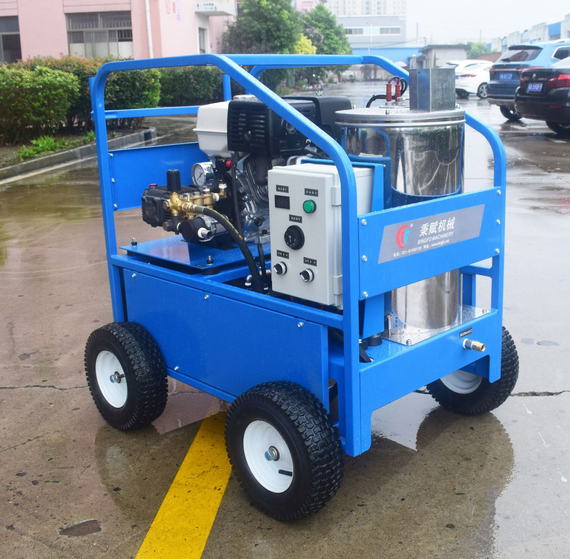 户外热水高压清洗机 小广告清洗 地面油污清洗 钥匙启停