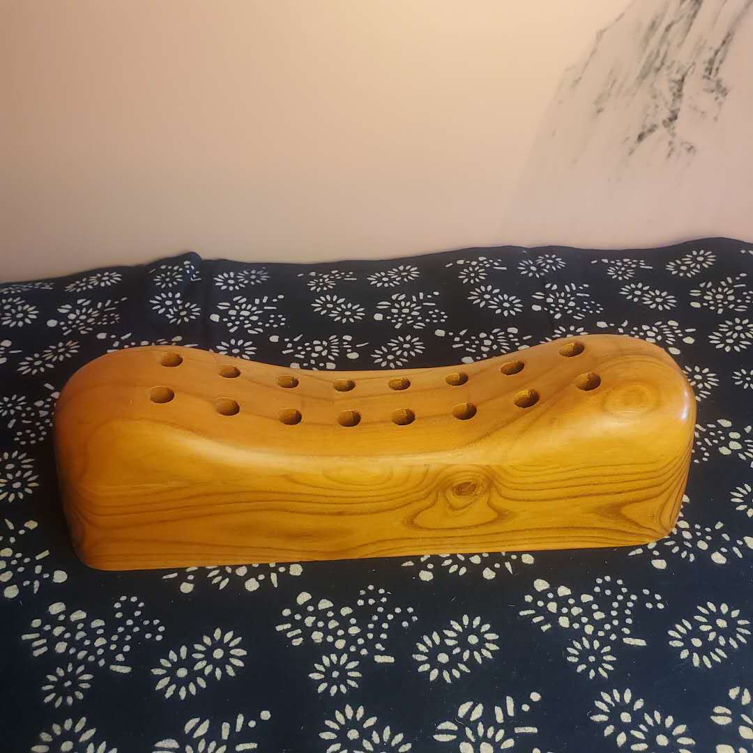 桃木枕头厂家批发硬木枕香薰按摩保健颈椎木枕头吉祥如意枕头代发