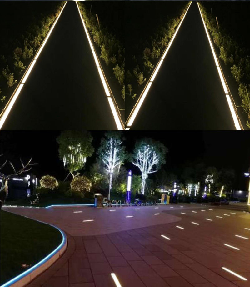 嵌入式长条埋地灯公园广场台阶地埋灯户外防水耐压抗压耐磨地转灯