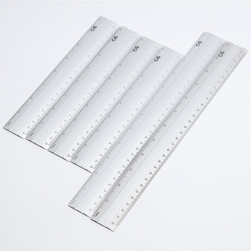 Aluminum Alloy Ruler Advertising Ruler 20cm Thin Transparent Plastic Advertising Ruler
