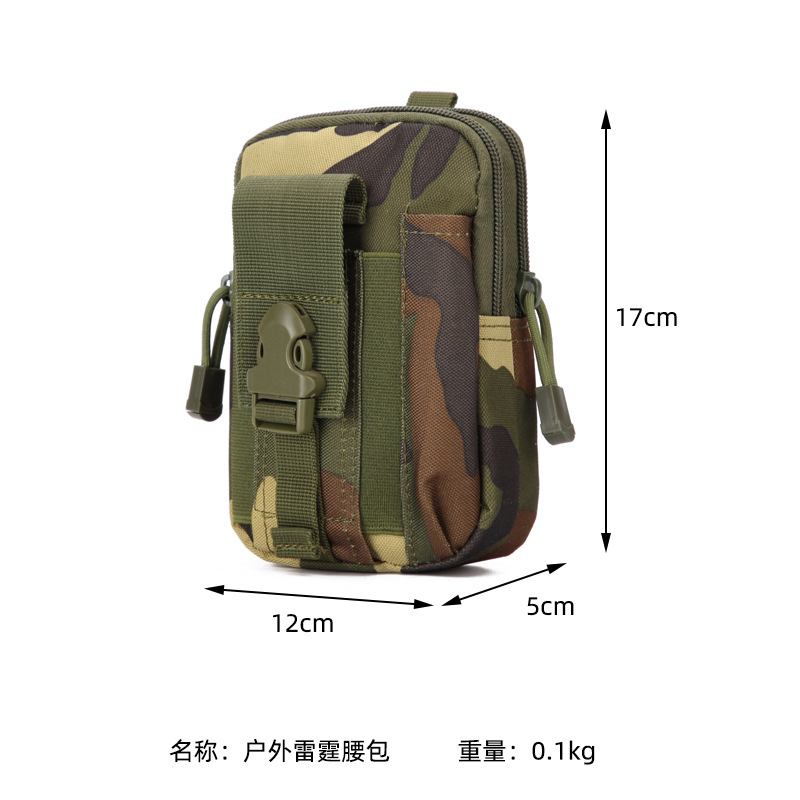 Military Fans Camouflage Tactics Waist Bag Pannier Bag Outdoor Sports Multi-Functional Work Waist Bag Construction Site Camouflage Belt Bag Customization