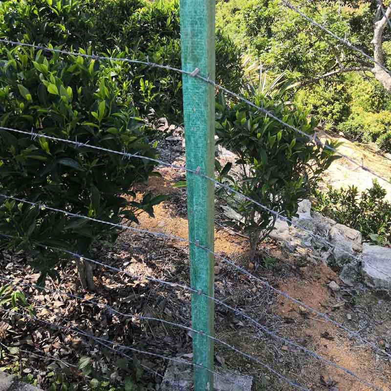 玻璃钢复合材料挂钩立柱 防盗刺绳围栏立柱 方形立柱